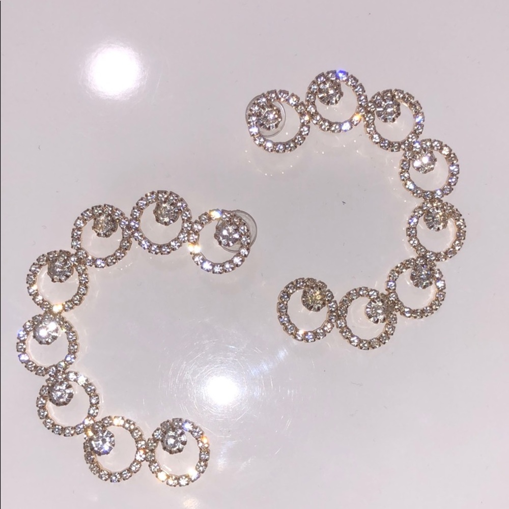 Diamond c earrings